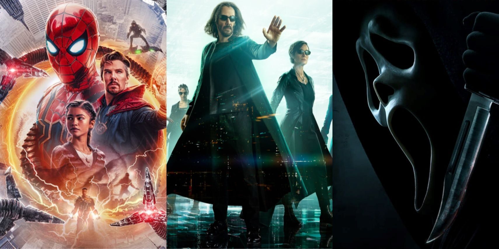 split-image-of-the-posters-for-spider-man-no-way-home-the-matrix-resurrections-and-scream-1740530